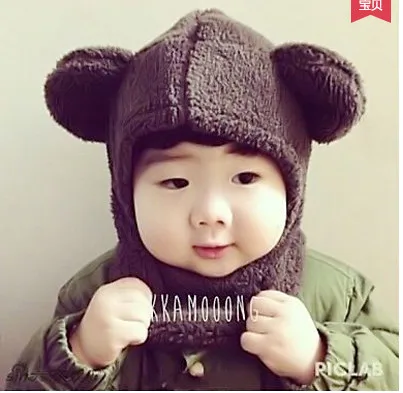 

Autumn and winter keep warm 2022 new arrival baby 1 to 8 years old boy girl bear ears hat cute baby cap AU0064
