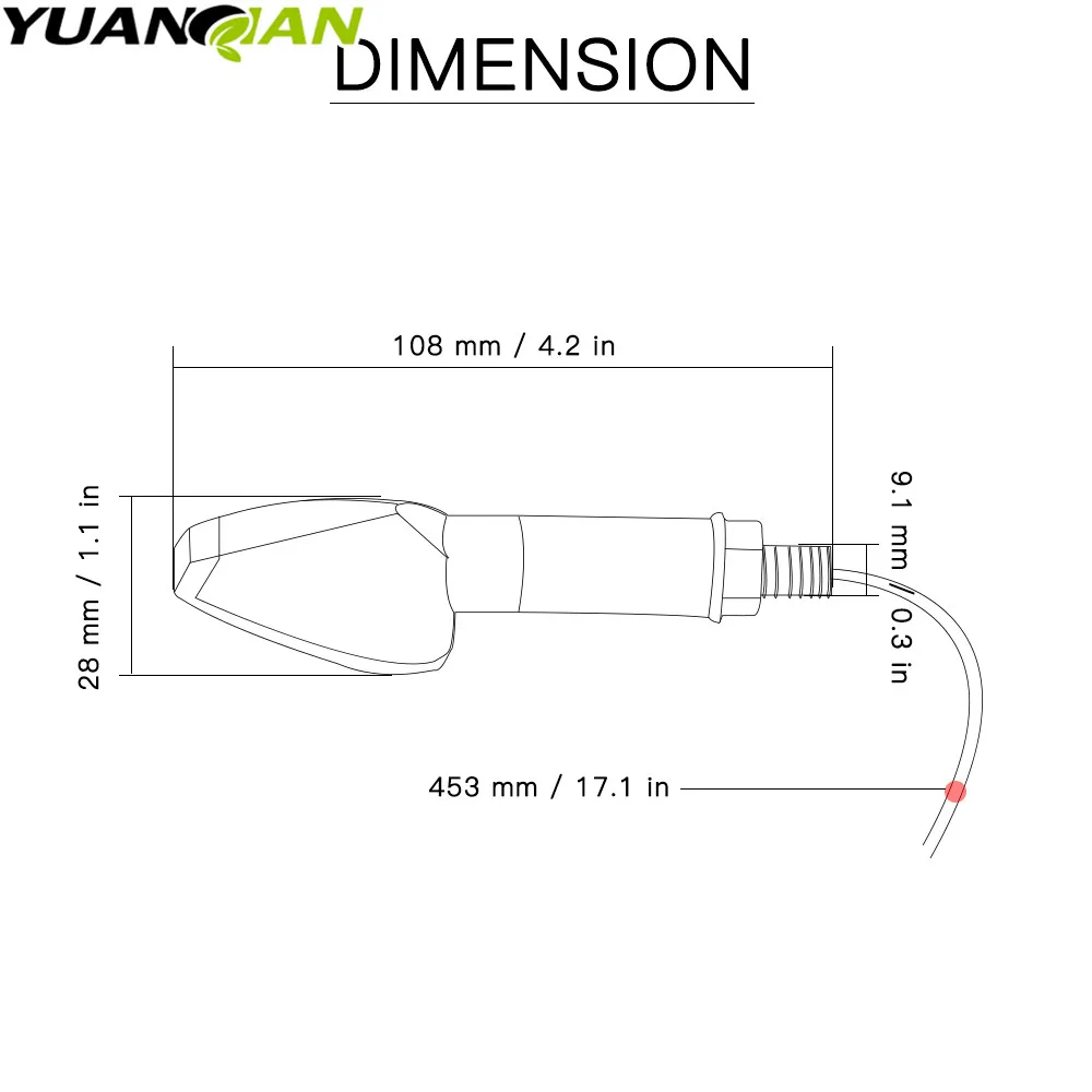 2 шт. мотоциклетный светодиодный индикатор поворота боковая подсветка для Honda Yamaha