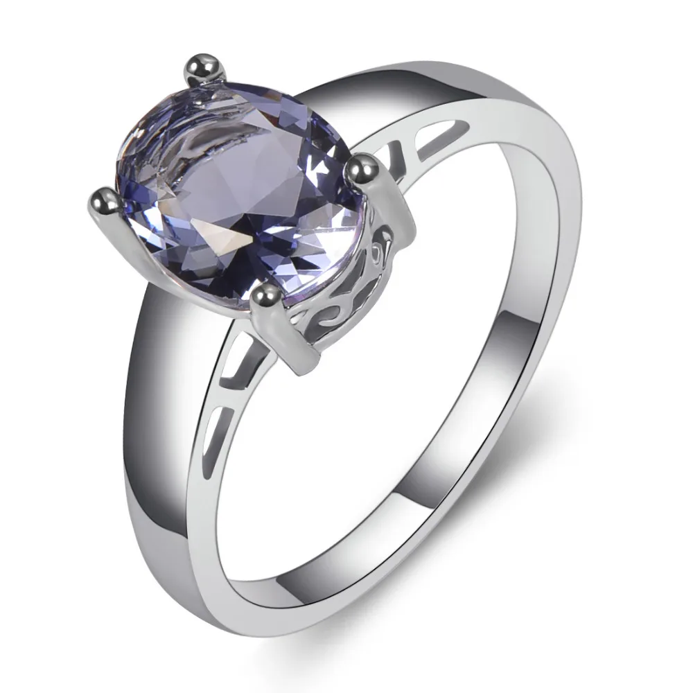 Модное обручальное кольцо из серебра 925 пробы с кристаллом циркона размер 5 6 7 8 9 10