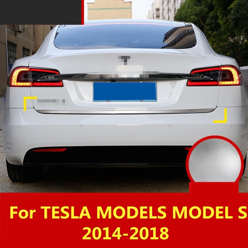 Для моделей TESLA модель S 2014-2018 матовый задний багажник отделка багажника Молдинг