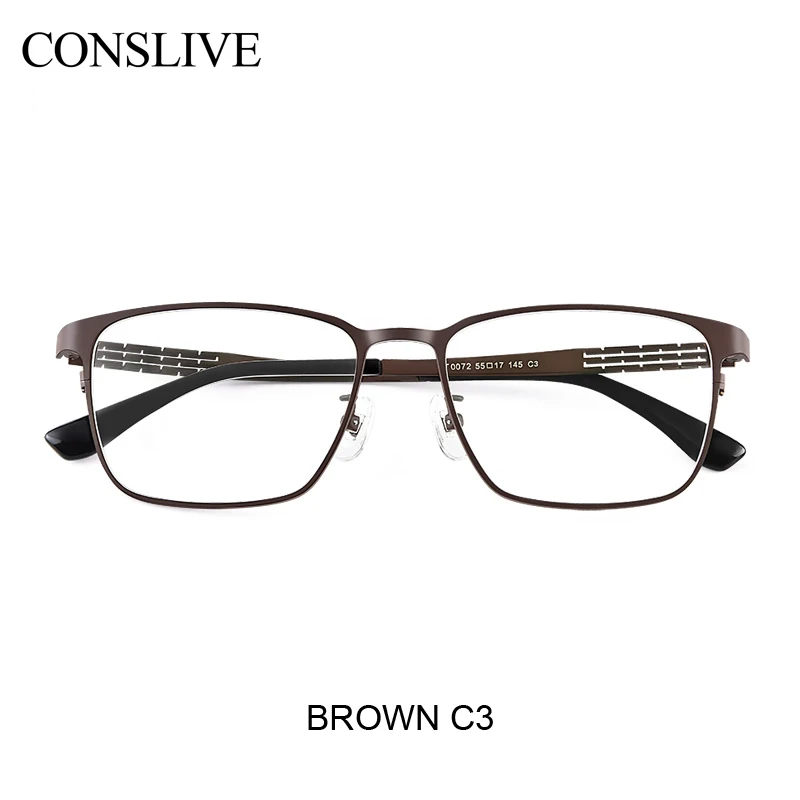 C3 Brown Титановая оправа для очков, мужские Регулируемые титановые оптические очки, мужские диоптрические очки, близорукие очки HT0072 - Цвет оправы: C3 Brown