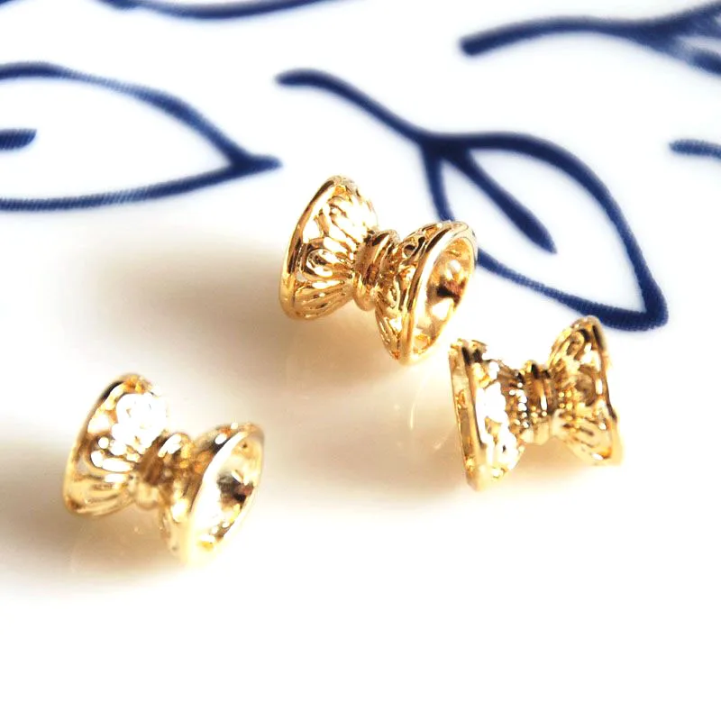 Оптовая продажа 2 шт./лот позолоченные бусины фурнитура для поделок женщин |