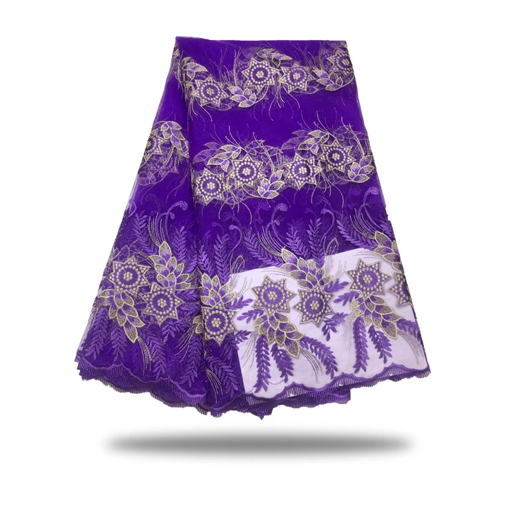 5yards french lace embroidered tulle material.latest nigerian african fabric for party dress.FC17-LFF26 | Дом и сад