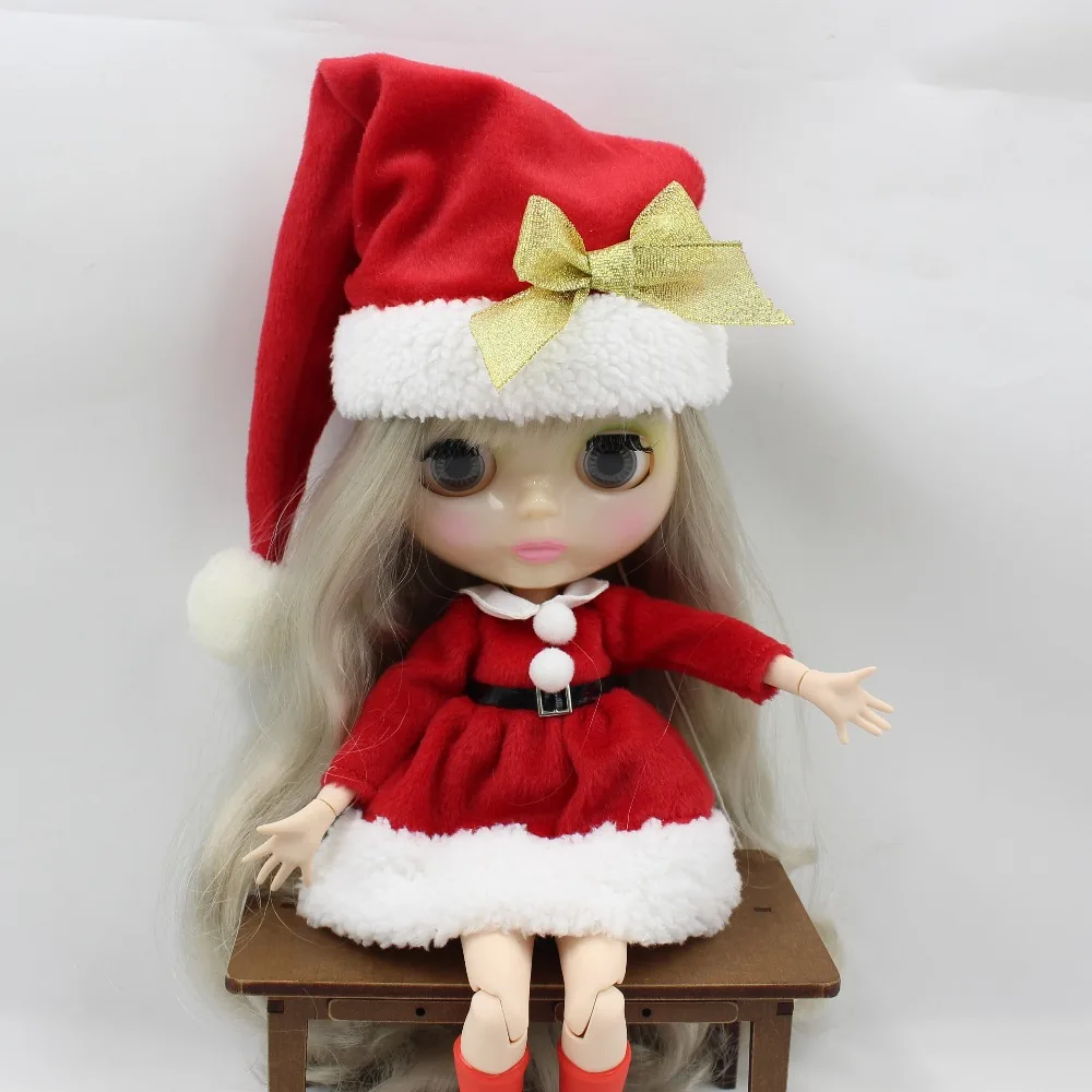 DBS Blyth кукла ледяная игрушка рождественское платье с шляпой красный Новогодняя
