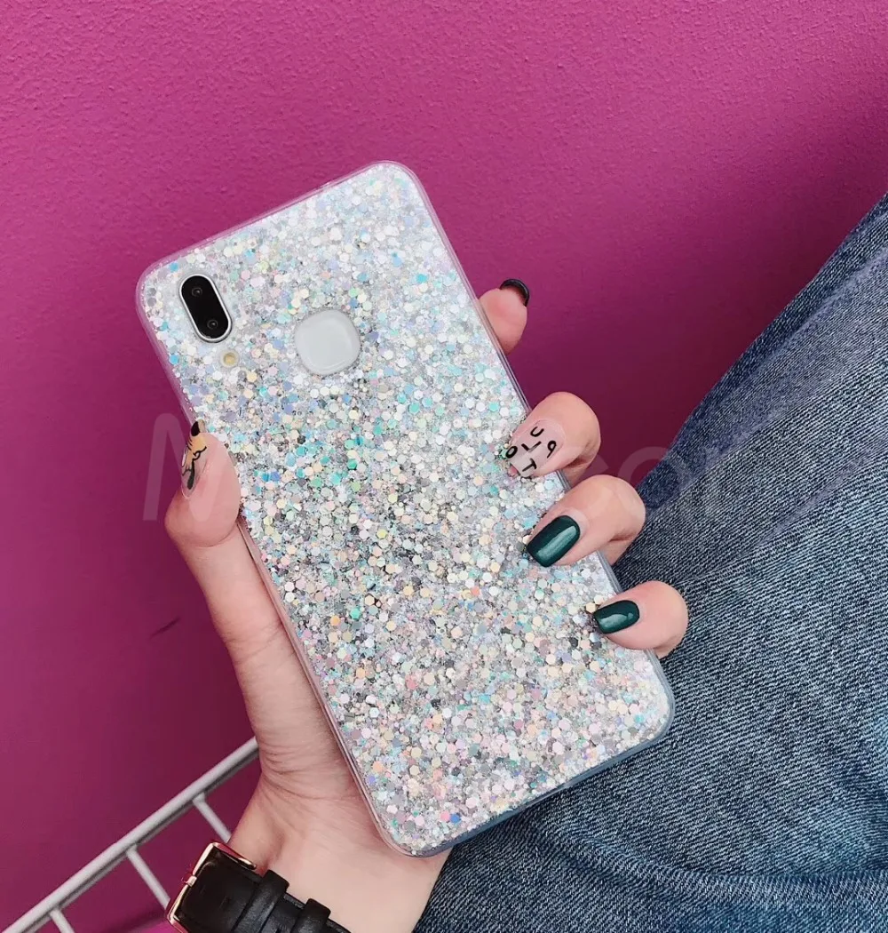 Bling Блестящий со стразами и пайетками чехол для телефона для huawei P Smart P20 Коврики 20 10 Pro P10 P8 P9 Lite Nova 2S 2i 3i Honor 9 10 чехол