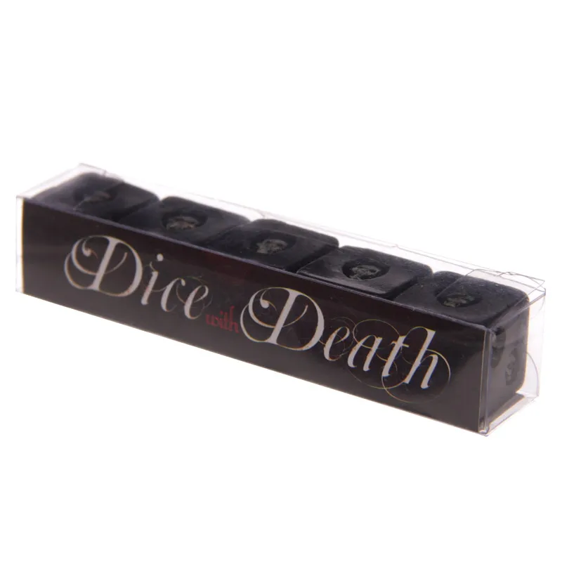 Набор из 5 шестигранных игральных костей с черным черепом Deluxe Devil Poker Dice