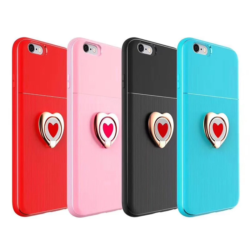 Милое сердце Магнитный держатель кольцо чехол для телефона iPhone XR XS Max 7 X S9 RD07 360