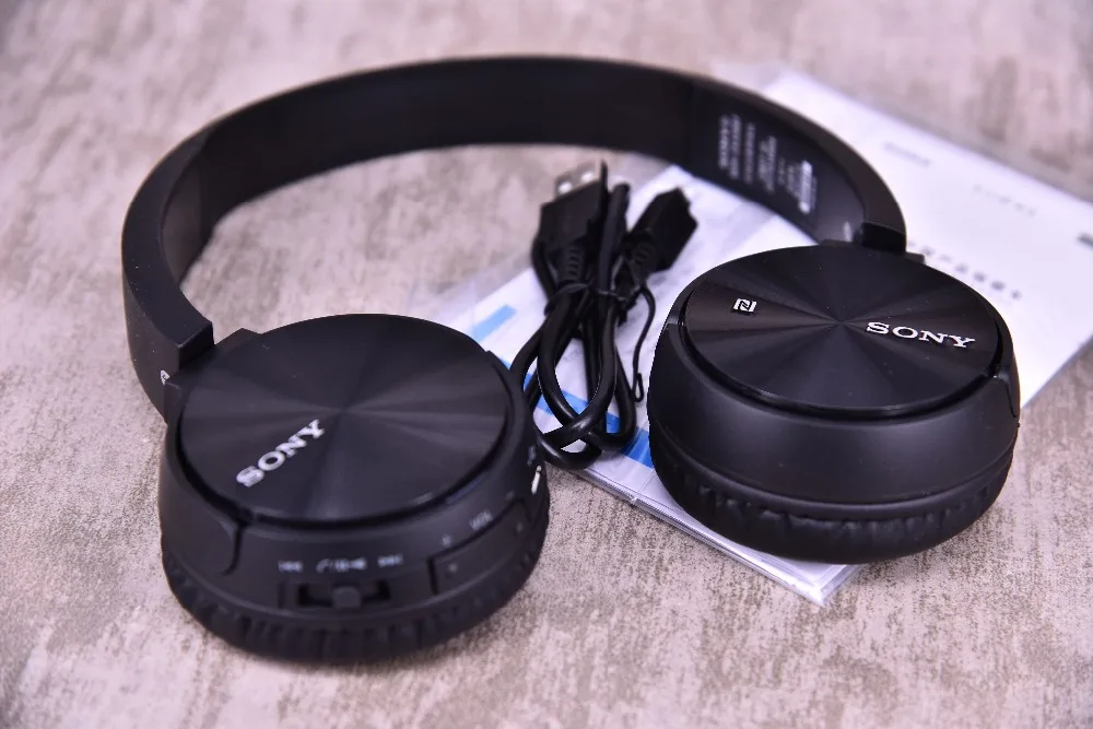 SONY 98% новая MDR-ZX330BT Bluetooth Беспроводная стереогарнитура, черная с микрофоном NFC