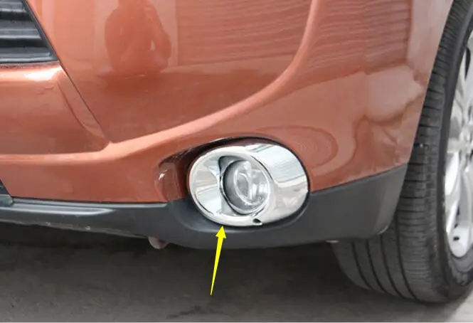 

Car Front Fog Light Lamp Cover Trim Foglight Molding Decoration Bezel Ring For Mitsubishi Outlander 2013 2014 2015