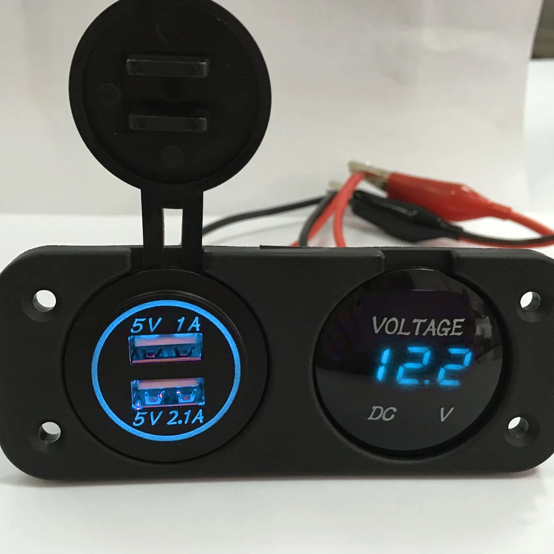 Новый Автомобиль Мотоцикл DC12V 24V светодиодный Панель цифровой Напряжение метр