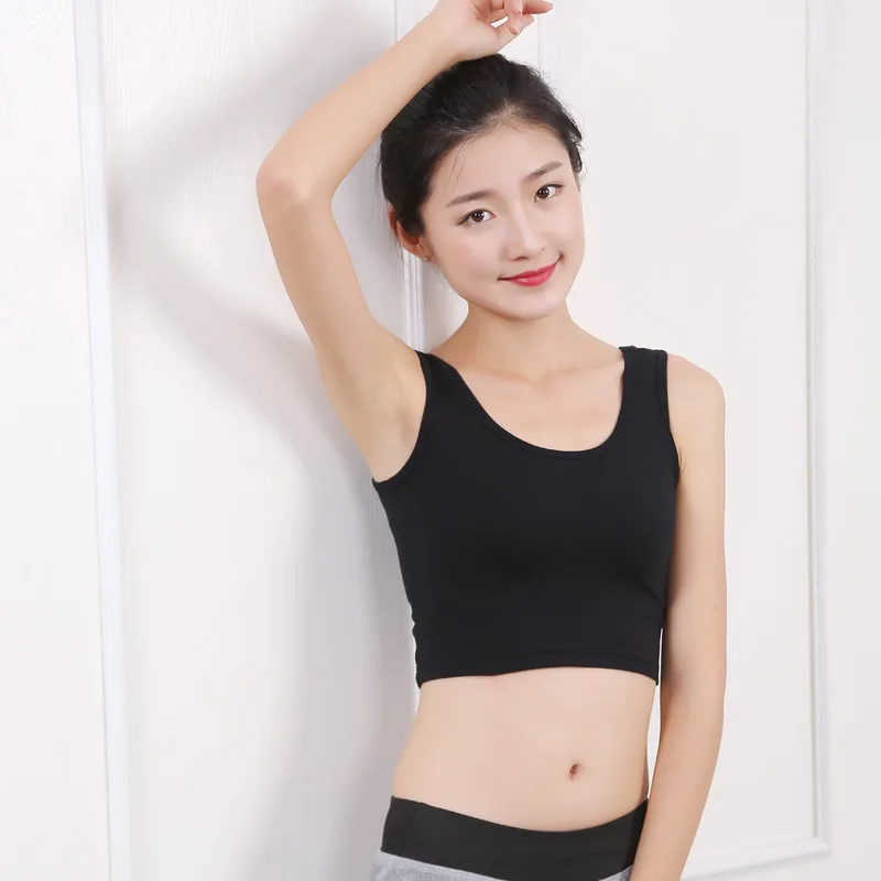 Летняя однотонная Базовая Женская майка без рукавов для девочек женская