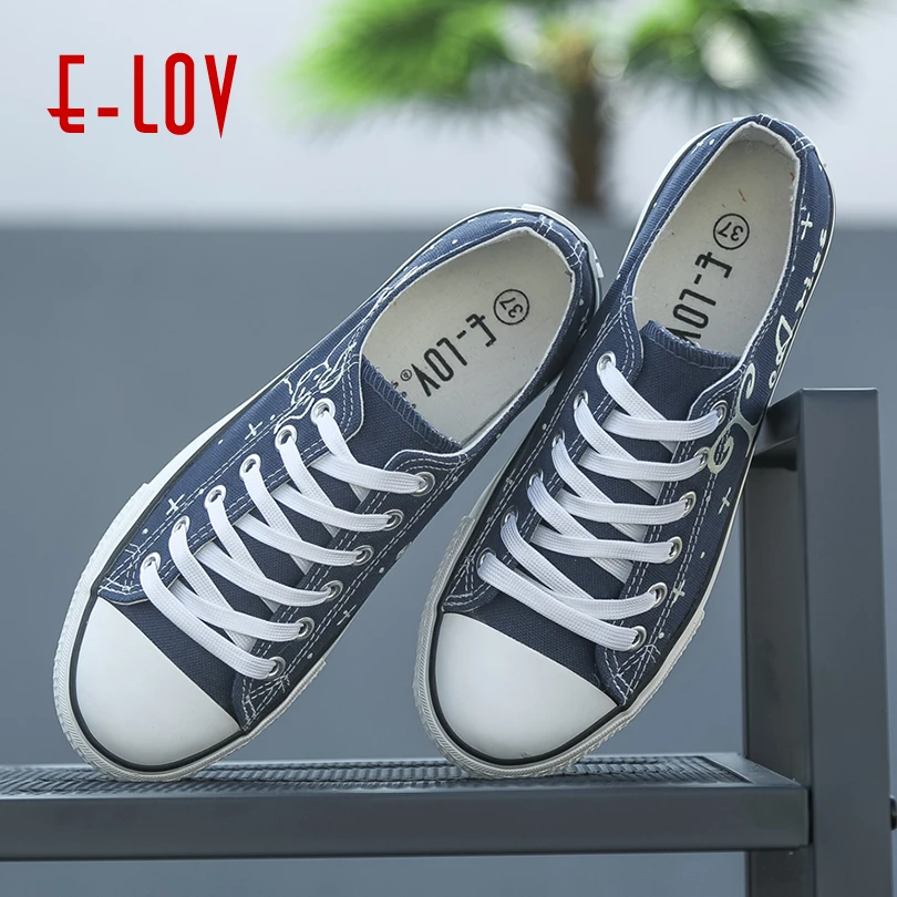 E-LOV женская модная повседневная обувь на платформе украшенная астрологией