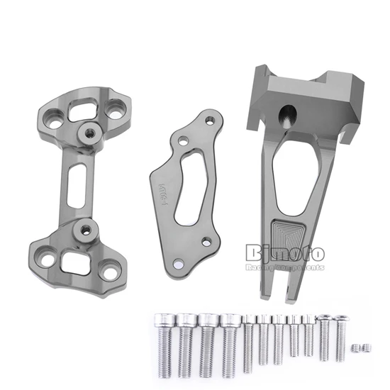 Mount Kit Titanium ЧПУ мотоциклетные демпфер стабилизатор амортизатор комплекты для Yamaha MT09 MT-09 Street Rally FZ09 - Цвет: Mount Kit Titanium