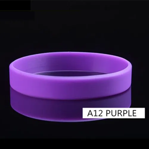 A12 PURPLE 1 шт. спортивные силиконовые браслеты для мужчин и женщин концертные вентиляторы светящиеся полосы браслет Пара флуоресцентная мощность резиновый браслет подарки - Окраска металла: A12 PURPLE