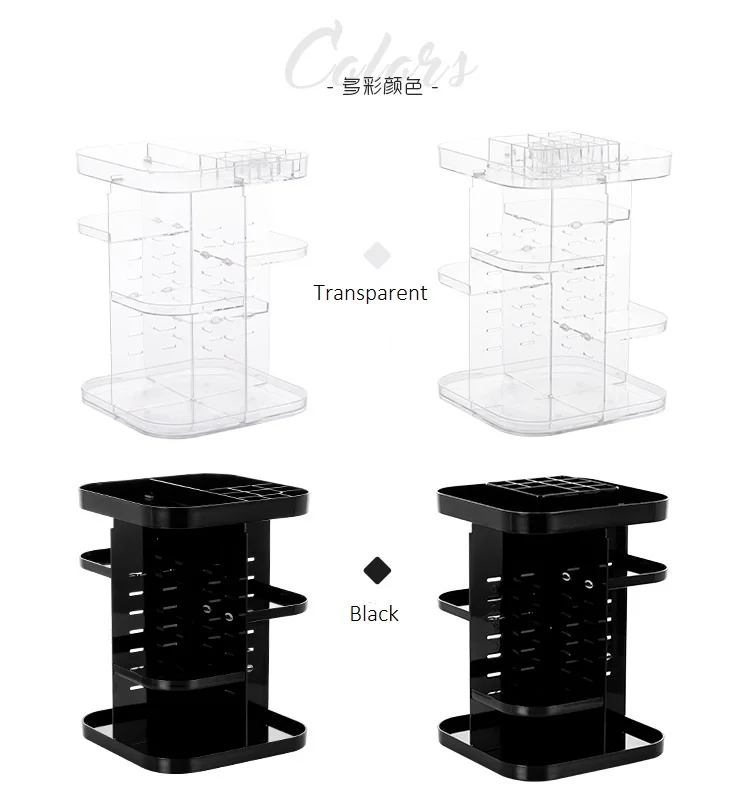 

2019 New Arrival Hot Organizer For Cosmetics Transparent Plastic Storage Rack Cosmetics Stand For Storing Brushes Lipsticks