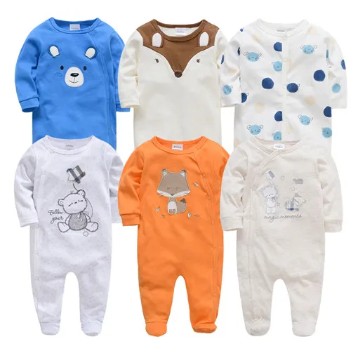 404439464347 6 шт./партия детские комбинезоны; богемный комплект, roupa de bebes кукла трансфер до Одежда для новорожденных мальчиков и девочек Летняя хлопковая футболка на возраст 3, 6, 9, 12 месяцев младенческой комбинезон Костюмы - Цвет: 404439464347