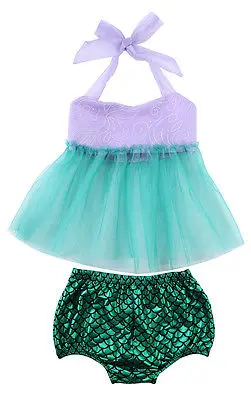 Летняя одежда для маленьких девочек эксклюзивная Детские наряды русалки на