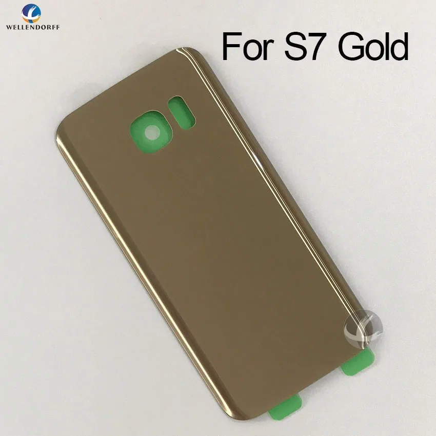 Задний стеклянный корпус+ клей для samsung Galaxy S7 S7 Edge G930 G935F G9350 задняя панель Крышка батарейного отсека с логотипом
