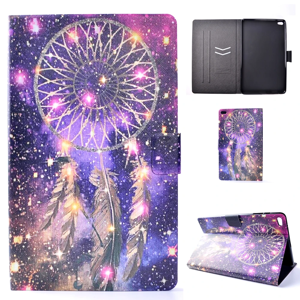 Тонкий флип чехол из кожи с подставкой и принтом мягкий тпу для Huawei MediaPad T2 Pro 10 5 8 9