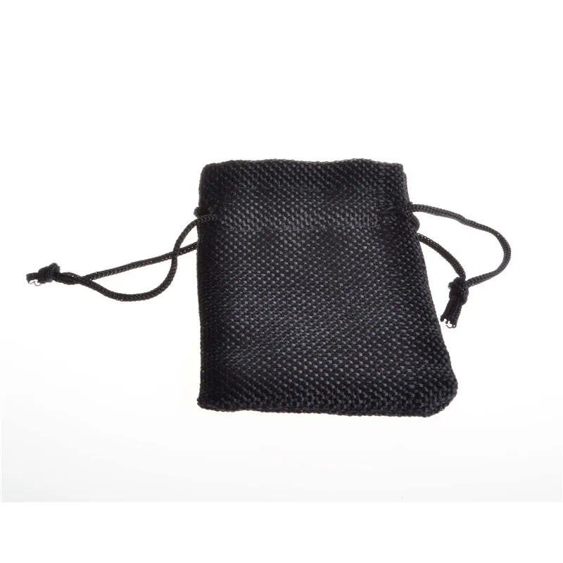 Lanwaylucky 100 шт./лот 7x9 см черный мешковины геси Drawstring Рождество обручальное кольцо