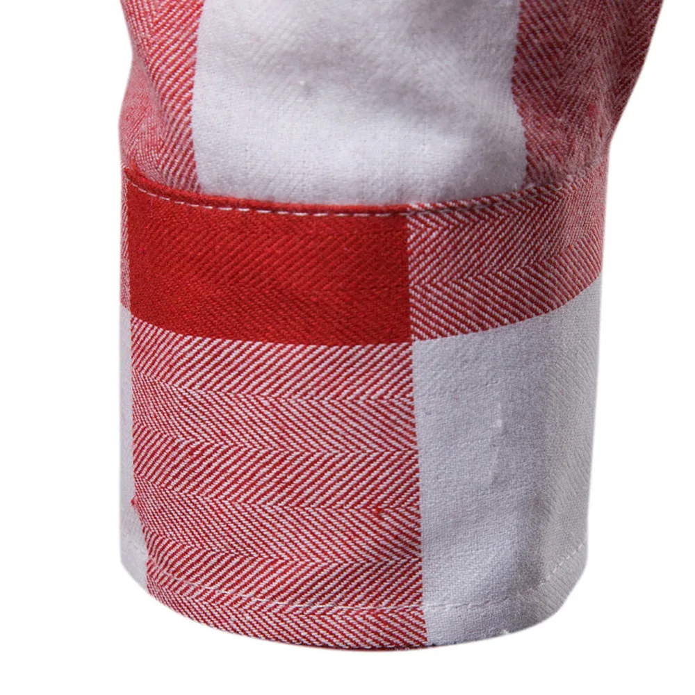 MUQGEW модная клетчатая рубашка, мужская рубашка, camisa masculina xadrez, Мужская утолщенная клетчатая Повседневная рубашка с длинными рукавами, модная блузка# G4