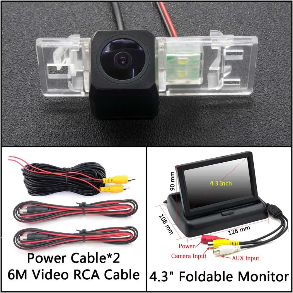 Cam N 4.3 inch Fold Full HD резервная камера заднего вида для peugeot 407 406 coupe 106 1007 3D хэтчбек 307 308 2D Coupe автомобильный парковочный ЖК-зеркальный монитор - Название цвета: Cam N 4.3 inch Fold