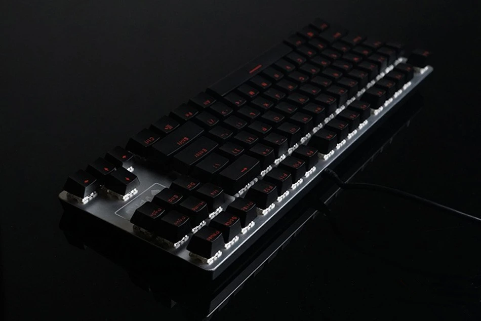 Rapoo V500 сплав версия Механическая игровая клавиатура Teclado с питанием от USB для игрового компьютера Настольный Ноутбук черный/коричневый/синий