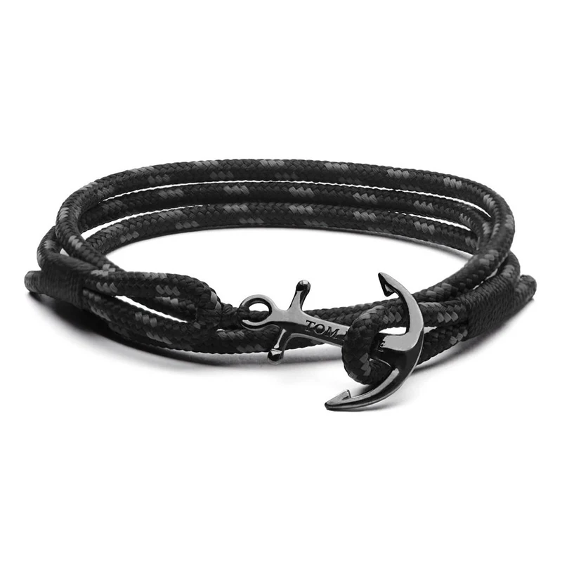

Mediterranean 17 styles Navigation stainless steel anchor rope bracelet bangle with box and tag