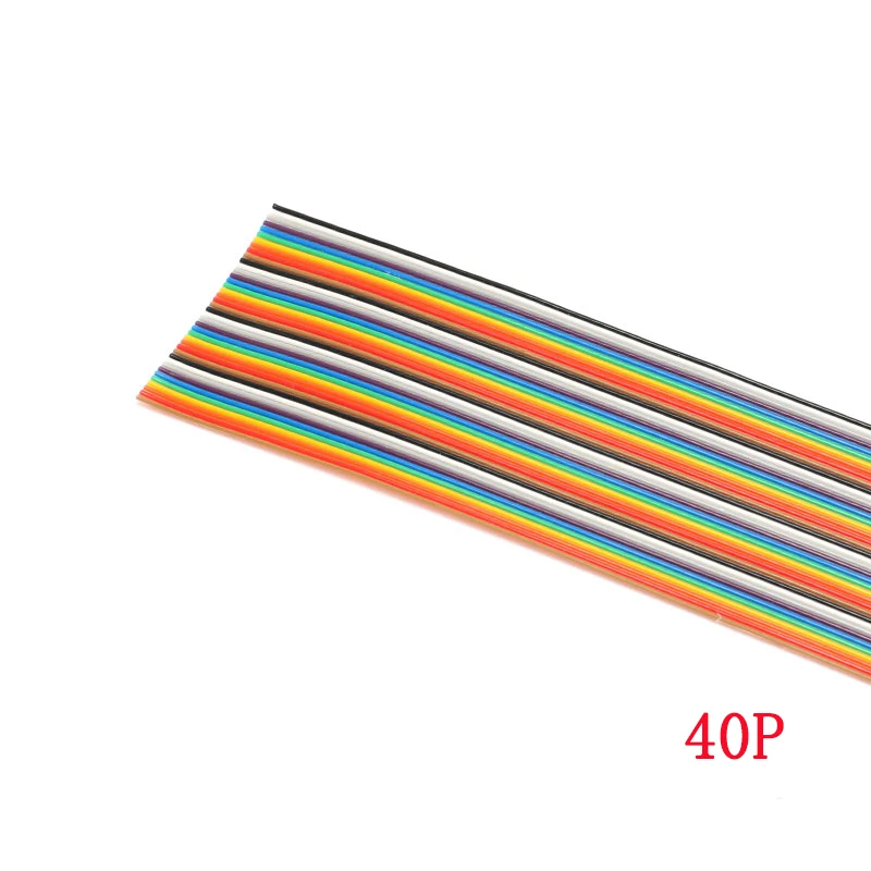 1 м плоский IDC ленточный удлинитель Радужный DuPont провод 10P 14P 16P 20P 26P 34P 40P 50P Pin с шагом линии 1,27 мм соединительные провода