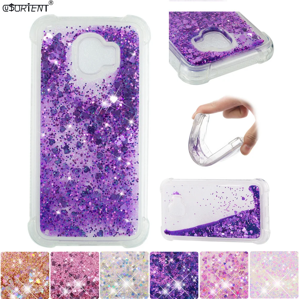 Чехол бампер для Samsung Galaxy J2 Pro 2018 Grand Prime Bling Glitter Liquid Quicksand|Бамперы| |
