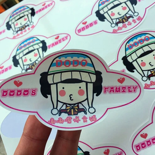 ПВХ/бумага индивидуальная этикетка наклейка печать логотипа/самоклеящиеся