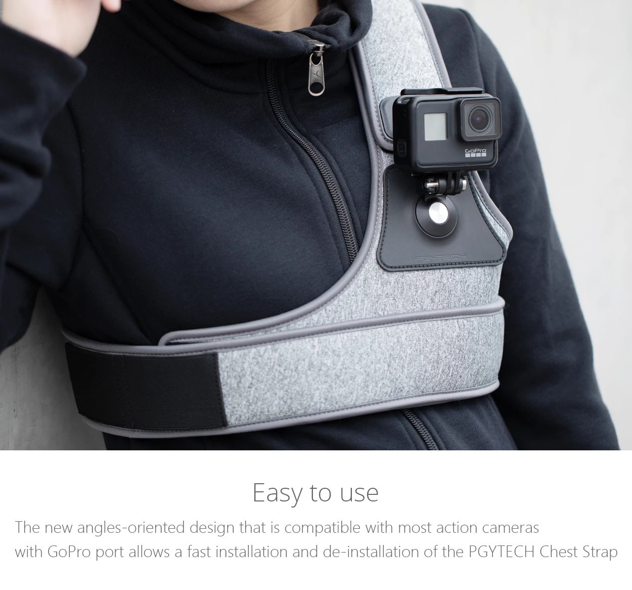 PGYTECH нагрудный ремень для DJI Осмо карман Gopro hero 7 6 Xiaomi yi 4 K действие Камера Chest Mount Harness для Insta360 SJCAM SJ4000