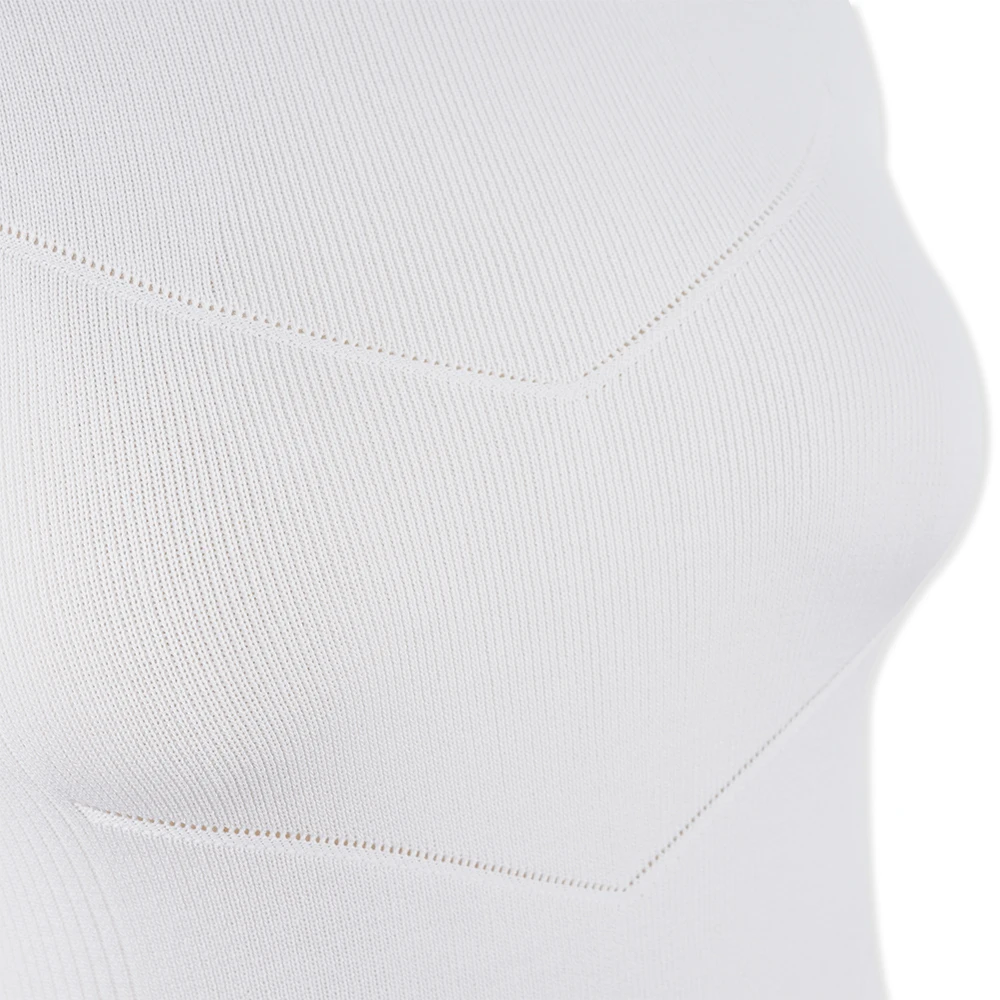 Однотонные белые укороченные топы без рукавов жилет водолазка тонкая