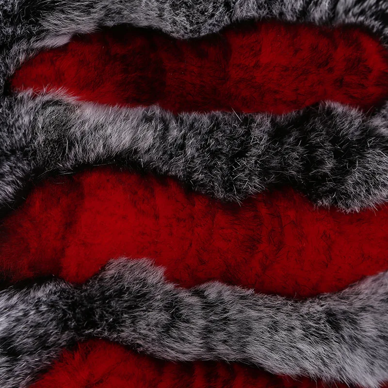 New Design Women Handmade Stretch Real Fur Scarf Knit Genuine Rex Rabbit Headbands Girl Natural Ring Scarves Winter Warm | Аксессуары