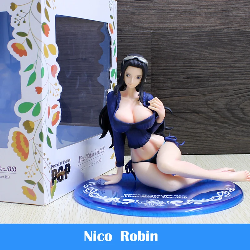 Купальник Nico Robin Miss Allsunday сексуальное синее бикини аниме ПВХ экшн фигурки