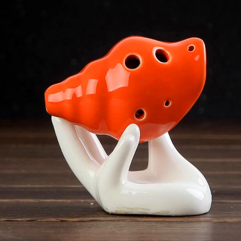 Мини-флейта с 6 отверстиями цветная Глазурованная Керамическая Флейта