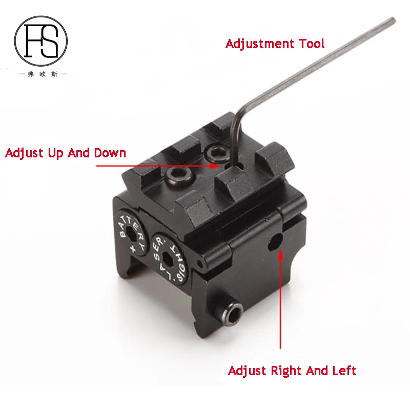 Тактический Мини прицел с красным лазером для пистолета или винтовки 20 мм