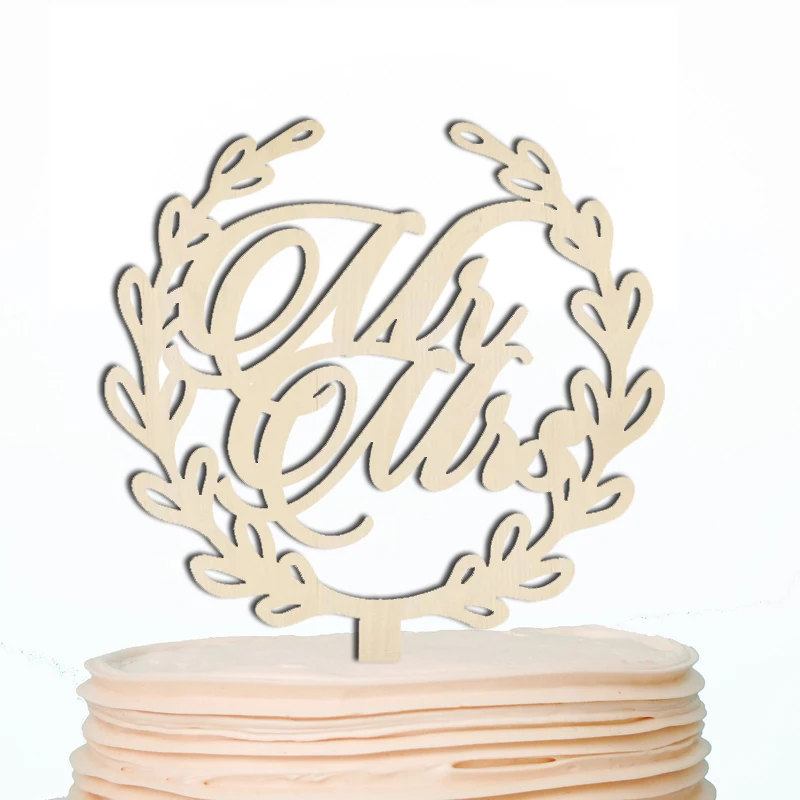 Mr Mrs свадебный торт украшения торта акриловый черный топперы мариаж помолвки