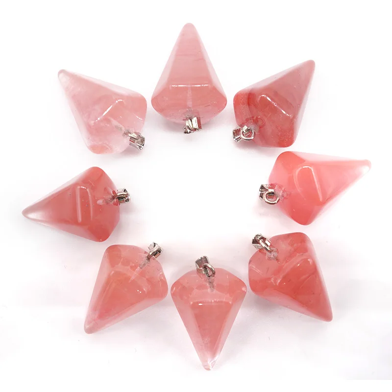 Оптовая 50 шт. Высокое Качество Природного Арбуз кристалл Камень Точка