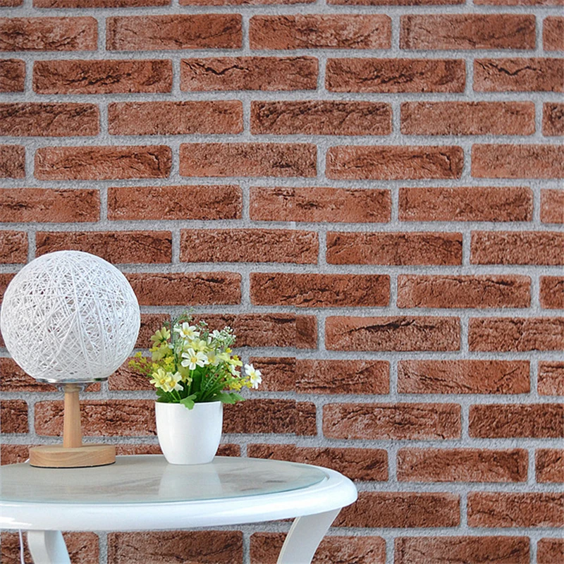 

Modern Vintage Brick Textured Wallpaper For Walls Decor Embossed 3D Wall paper Rolls For Bedroom Living room Sofa TV Background