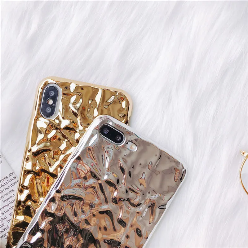 Гальванический Золотой Серебряный чехол Boucho для телефона iphone 12 11 Pro MAX XS XR X 6 6S 7 8 Plus