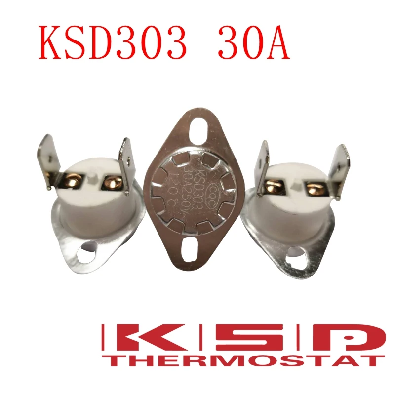 5 шт./лот KSD301/KSD303 40C 40 градусов Цельсия 30A250V N.C. Обычный закрытый керамический