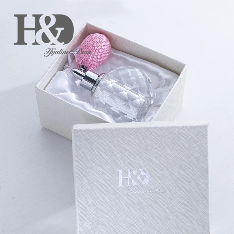 H & D 10 мл Прозрачный Кристальный Винтажный флакон для парфюма розовый короткий