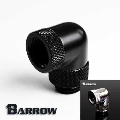 Курган черный серебристый цвет G1/4''thread 90 градусов двумя поворотными фитинг