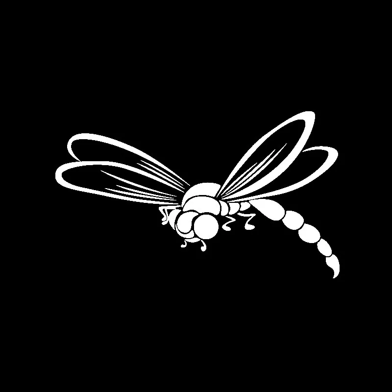 YJZT 15.1CM*8.8CM Delicate Dragonfly Beautiful Nifty Vinyl Decal Nice Car Sticker Black/Silver C19-0862 | Автомобили и мотоциклы
