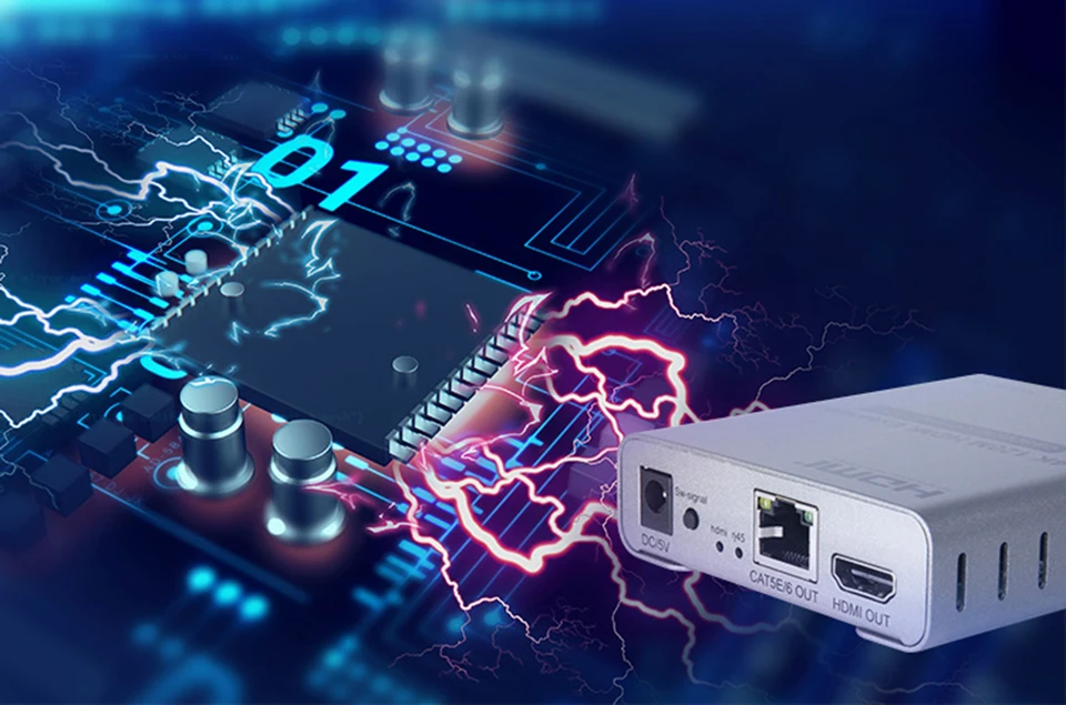 4 K 120 m HDMI удлинитель с петлей, используйте кабель cat5e или cat6 вместо кабеля HDMI для передачи HD сигналов до 120 метров