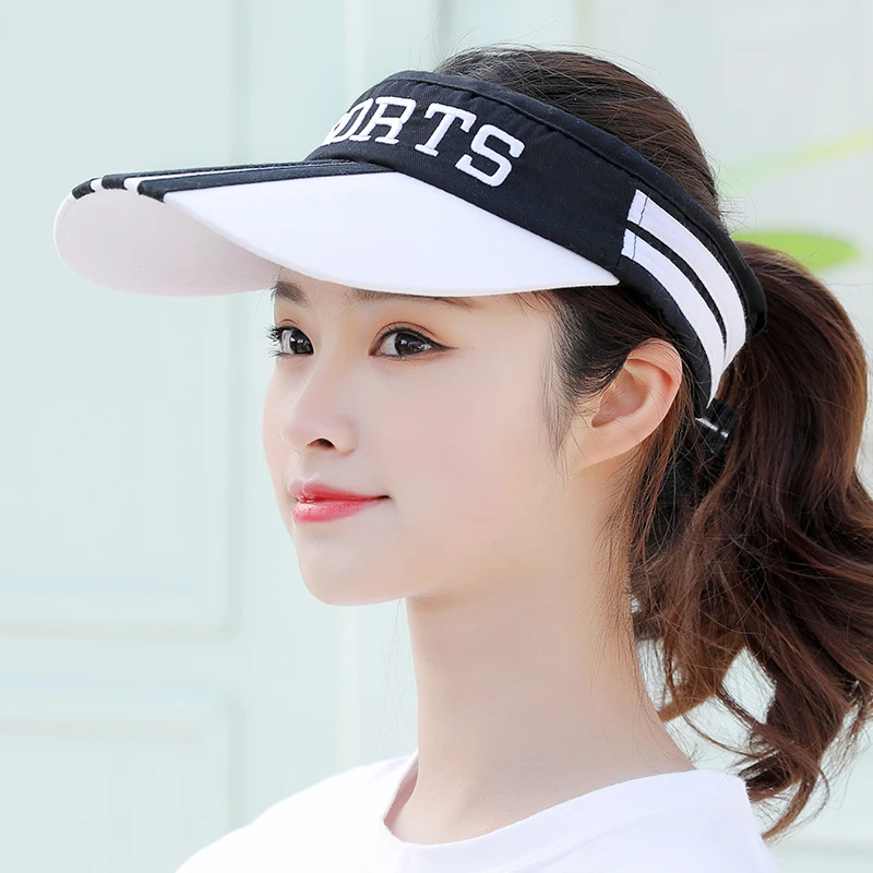 

Visor Hat Women Summer Casual Sunshde Cap Female Empty Top Travel Sport Hats Outdoor Sun Protection Anti-ultraviolet Caps H7293