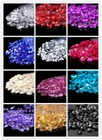 1000 pcs lot 12mm acrylic crystals diamond table scatter confetti crystals acrylic confetti wedding party decoration 13 colors
