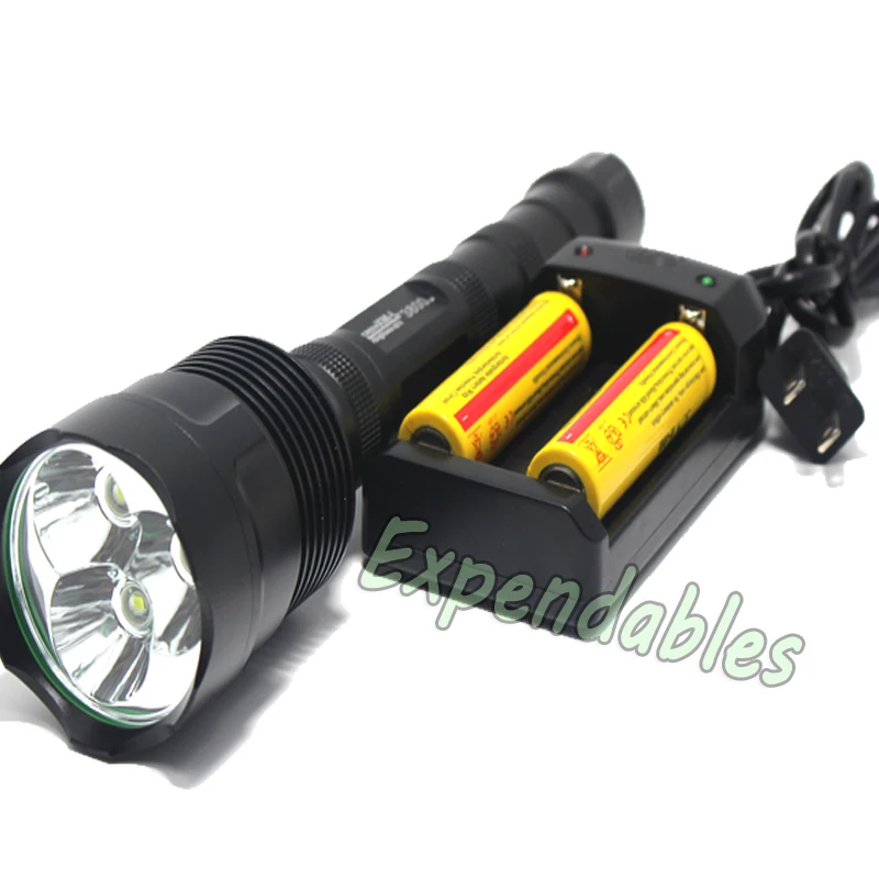 

TrustFire XM-L T6*3 LED Flashlight 3800 lumens 5-Mode LED Flashlight Torch by 18650 5000mah battery