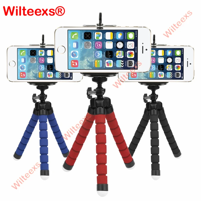 WILTEEXS мини Гибкая Губка Осьминог для iPhone samsung Xiaomi huawei мобильный телефон